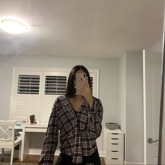 Vintage Checkered Flannel - S/M - Picture 4 of 6